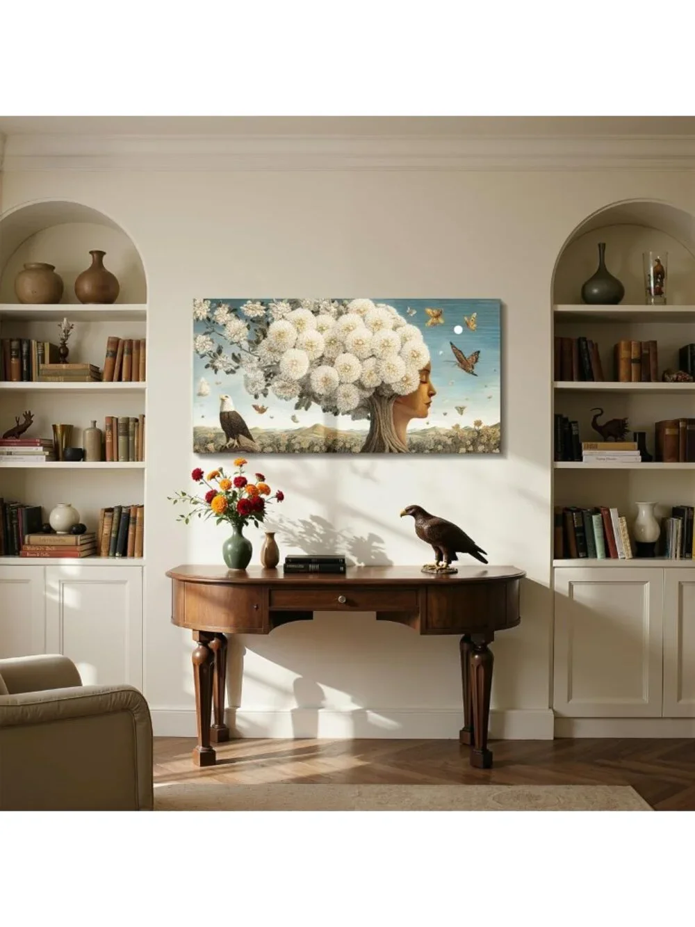 Large Tree of Life Wall Art - Unique Nature Decor, Boho Floral Prints for Home